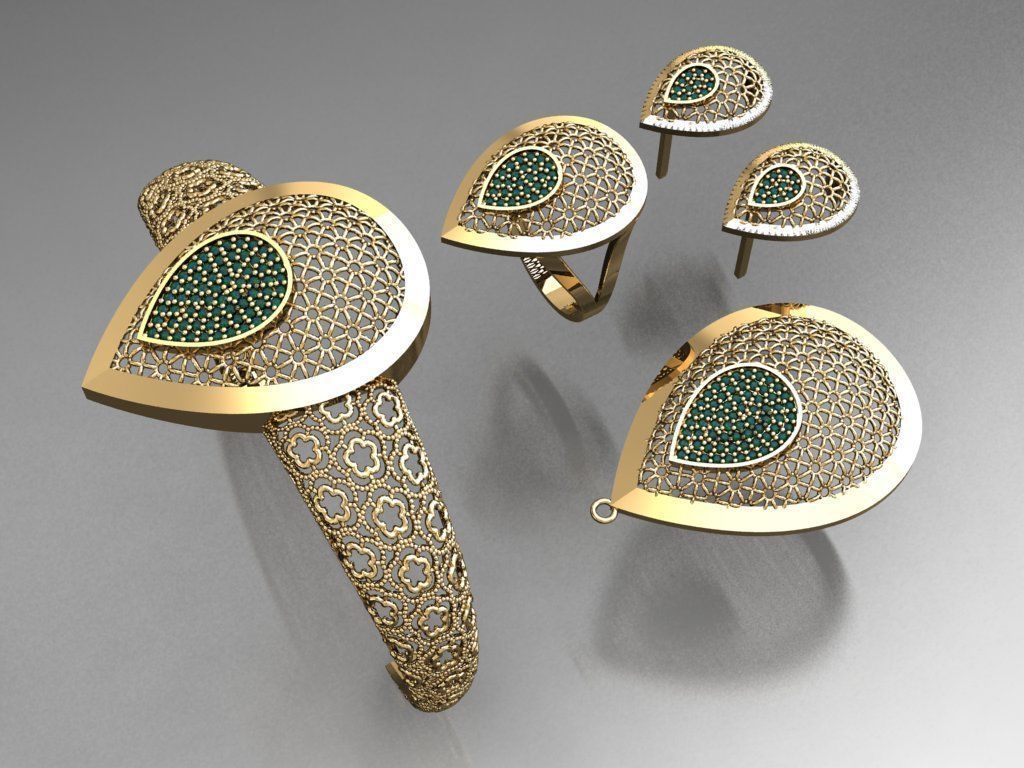 Z13- Diamond set 3D print model_4