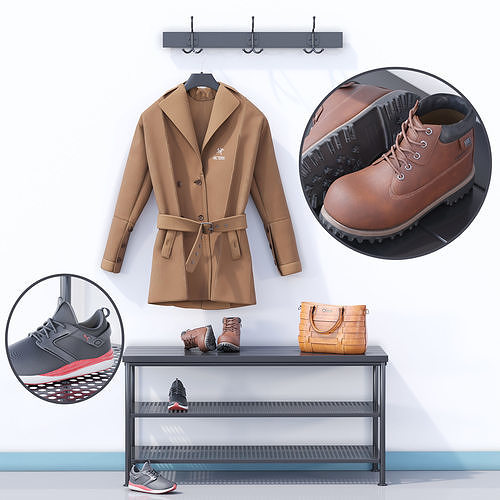 Ikea Hanger with Section for shoes 3D model