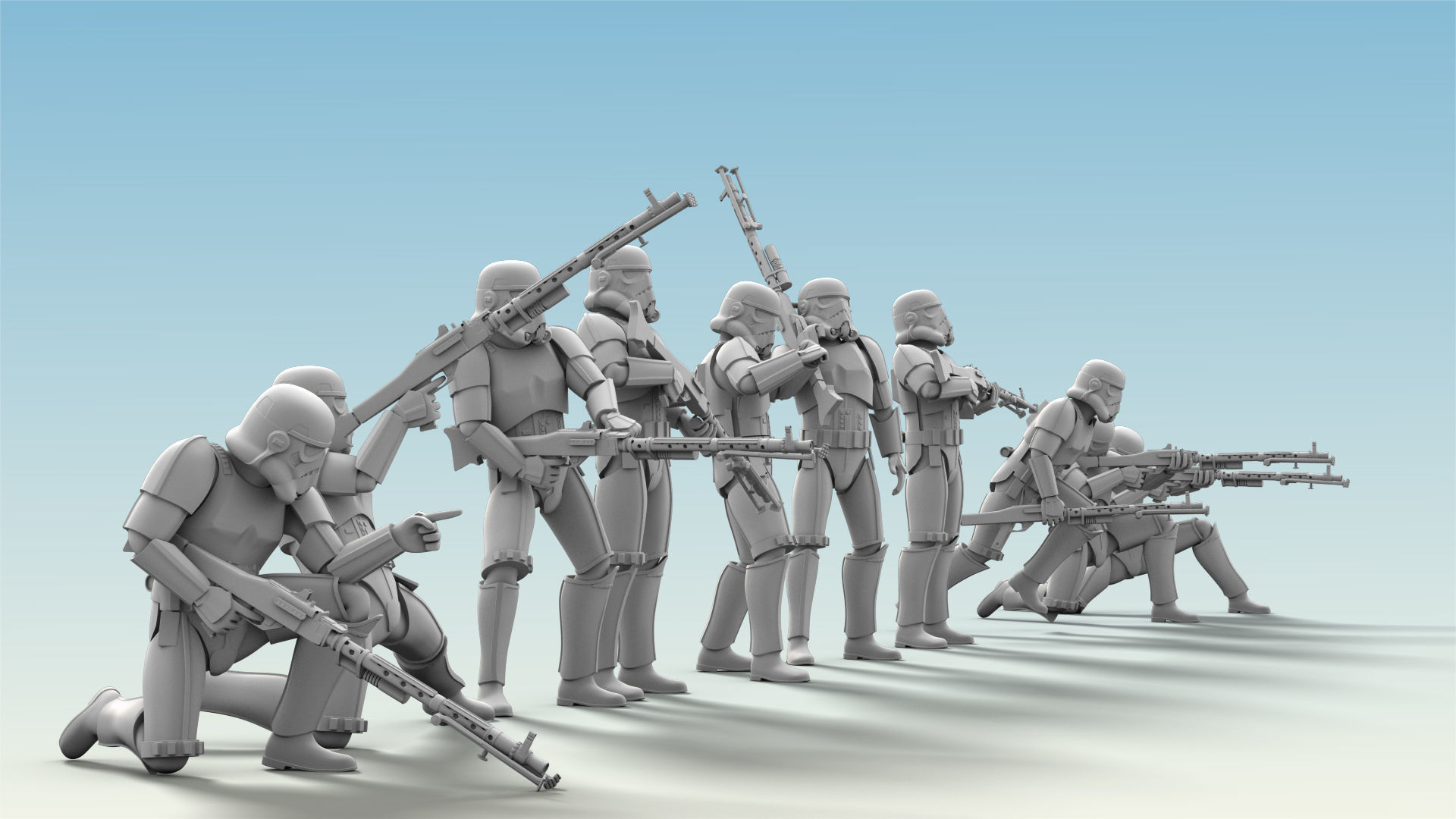 10 Figure Stormtrooper Printable Set-03 3D model_7
