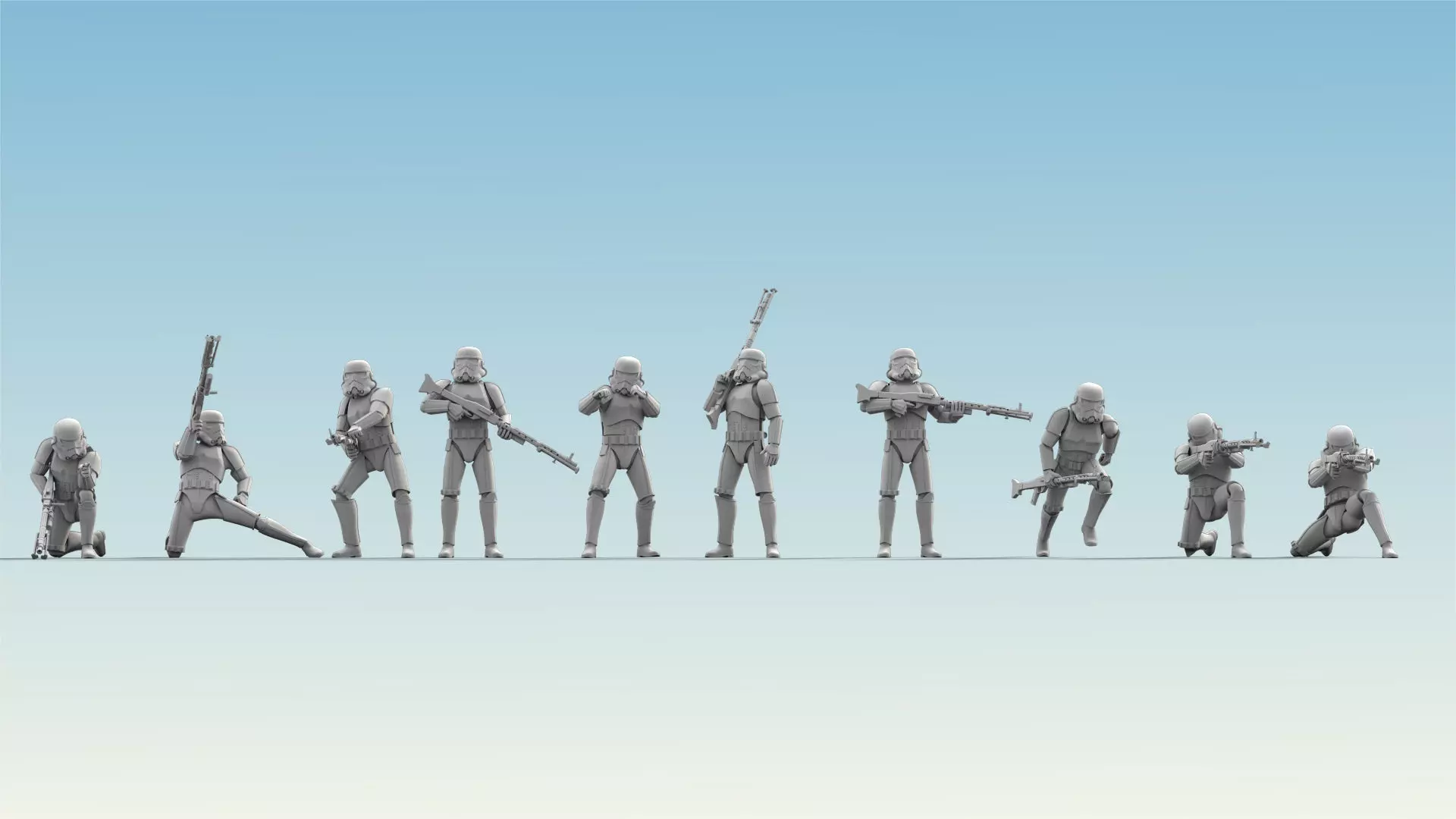 10 Figure Stormtrooper Printable Set-03 3D model_0