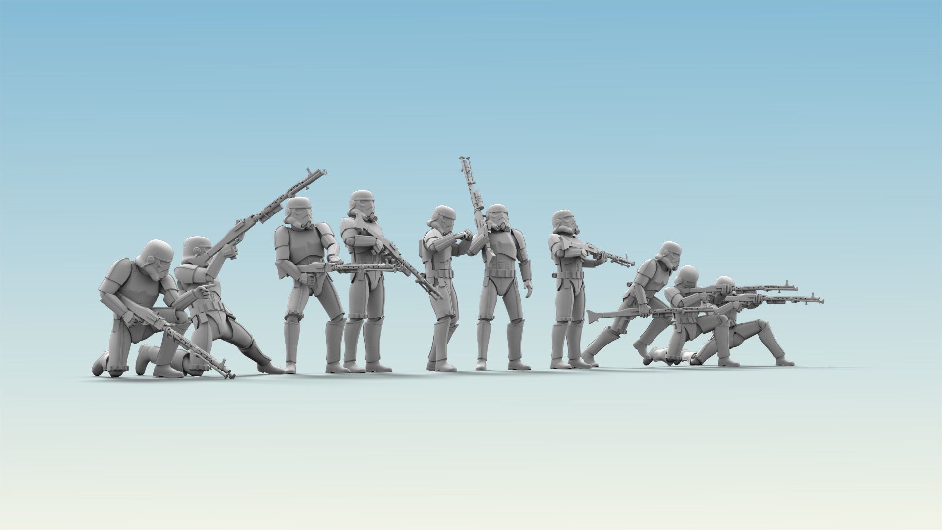 10 Figure Stormtrooper Printable Set-03 3D model_12