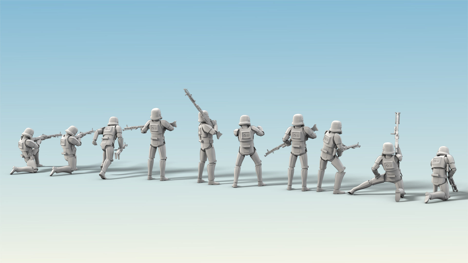 10 Figure Stormtrooper Printable Set-03 3D model_6