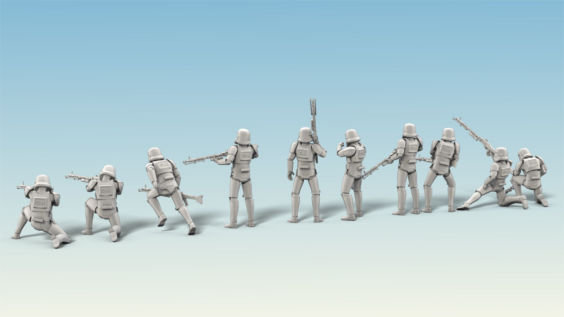 10 Figure Stormtrooper Printable Set-03 3D model_5
