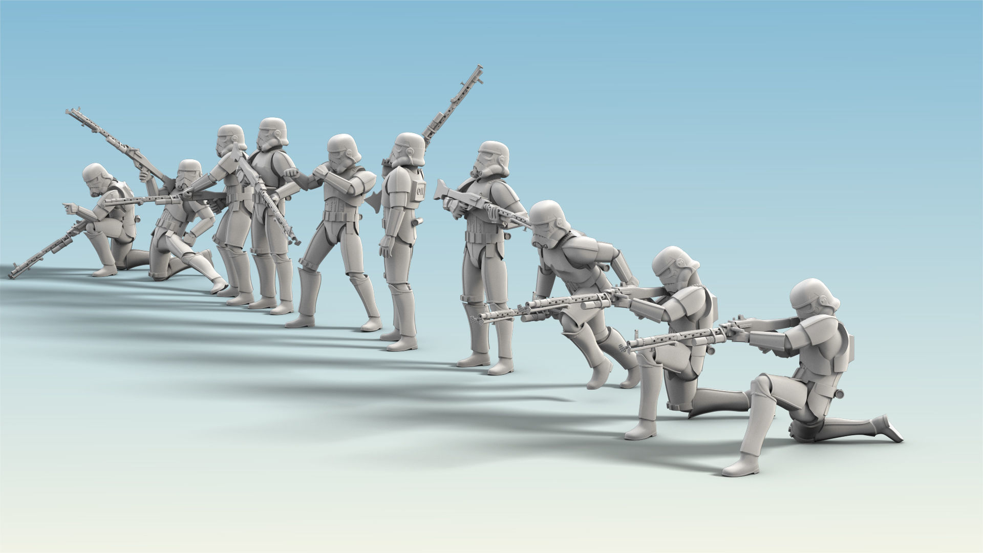 10 Figure Stormtrooper Printable Set-03 3D model_4