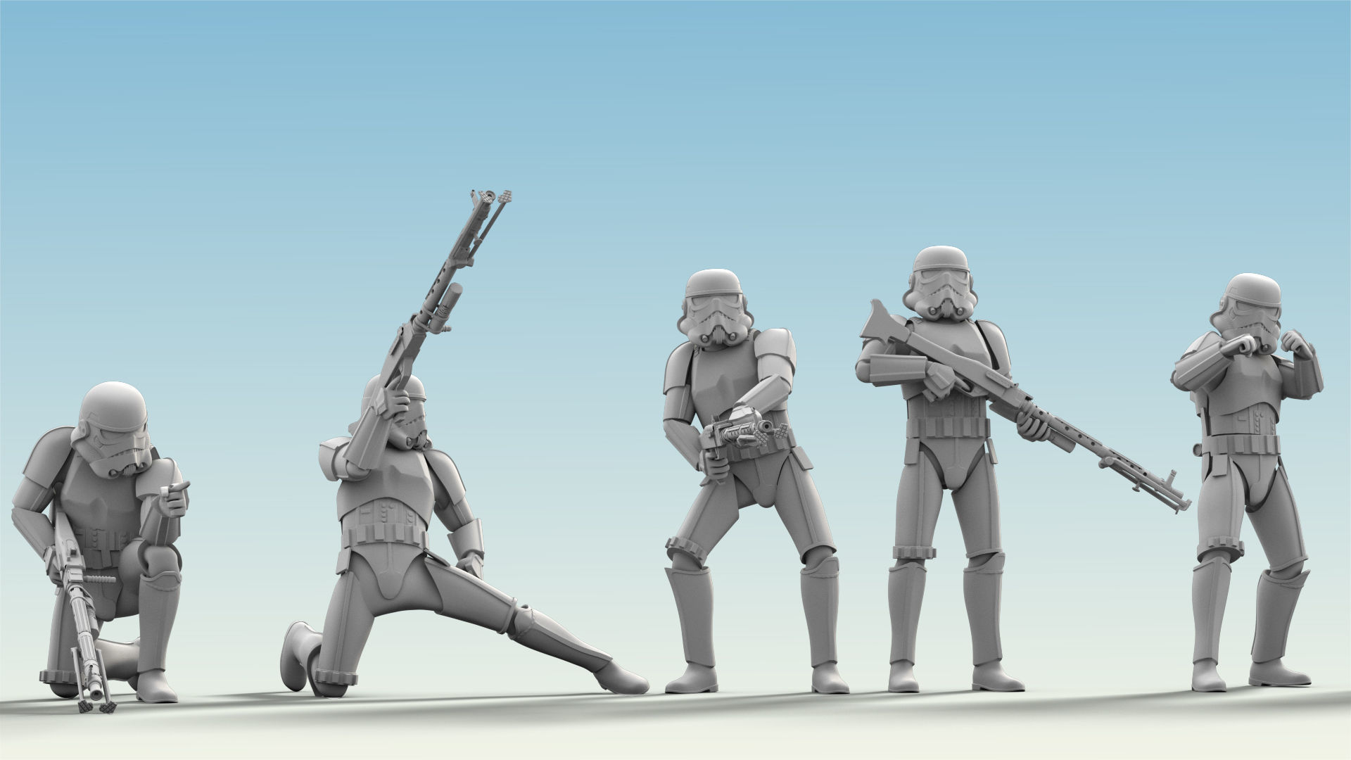 10 Figure Stormtrooper Printable Set-03 3D model_1