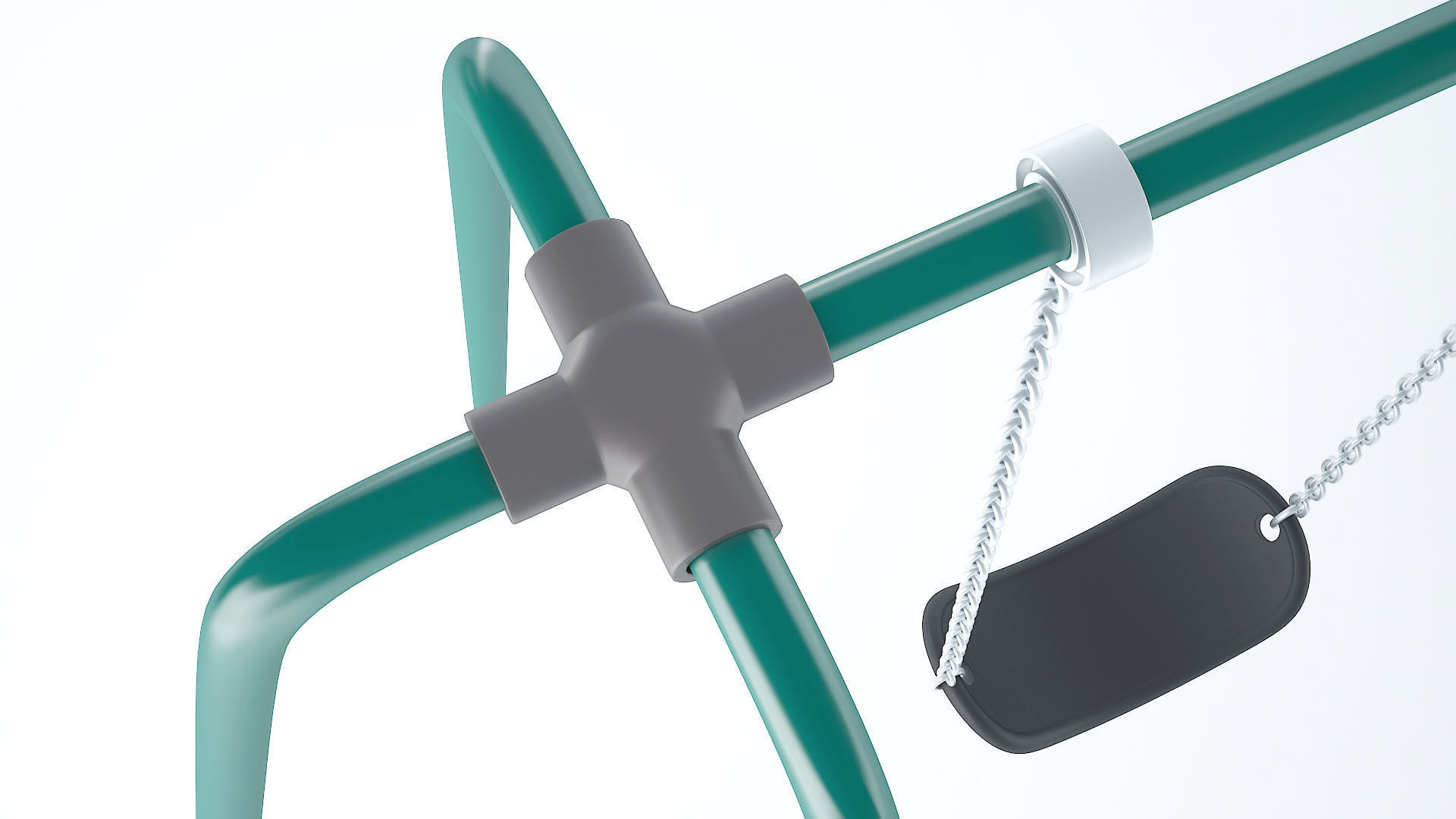 Playground Swing 3D model_2