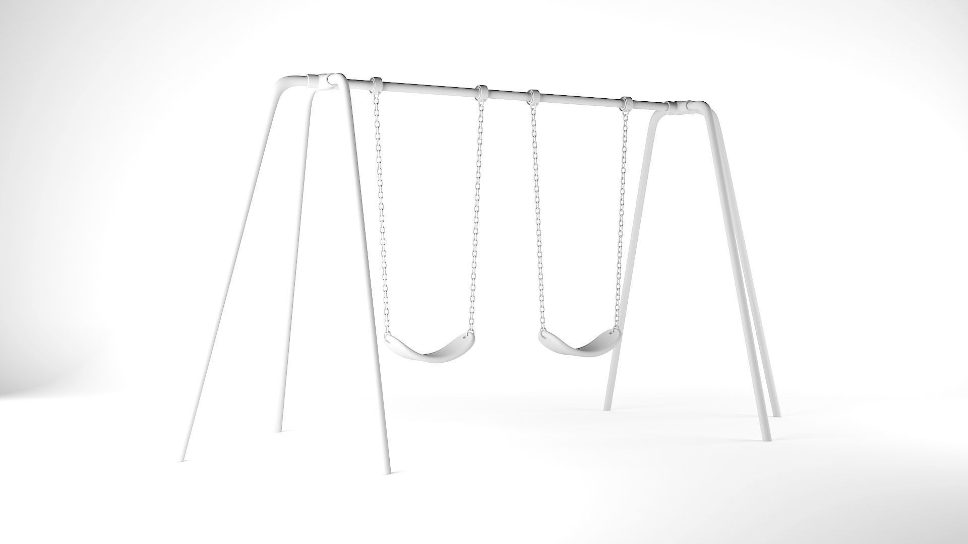 Playground Swing 3D model_9
