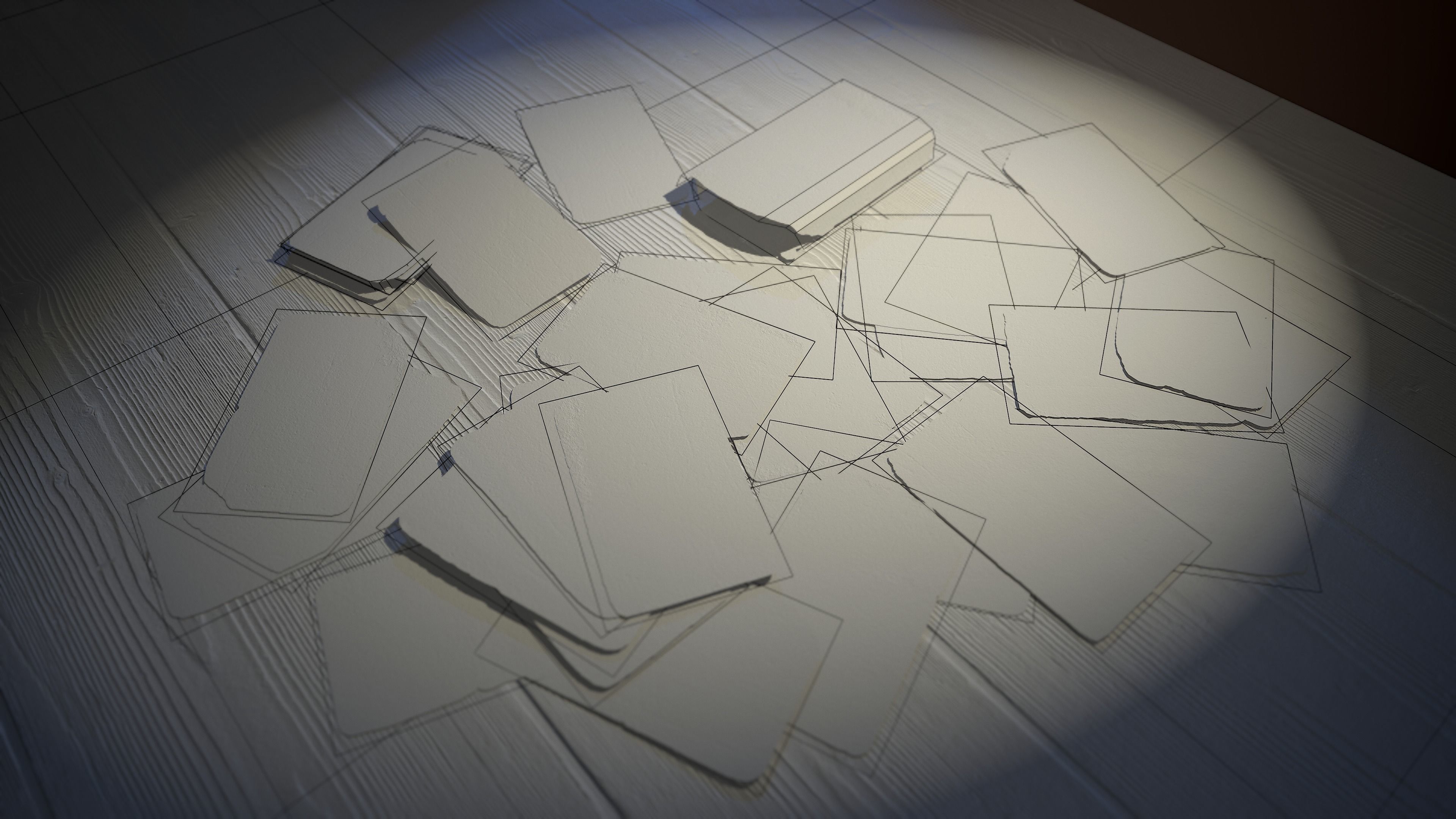 Old Playing Cards Low-poly 3D model_4
