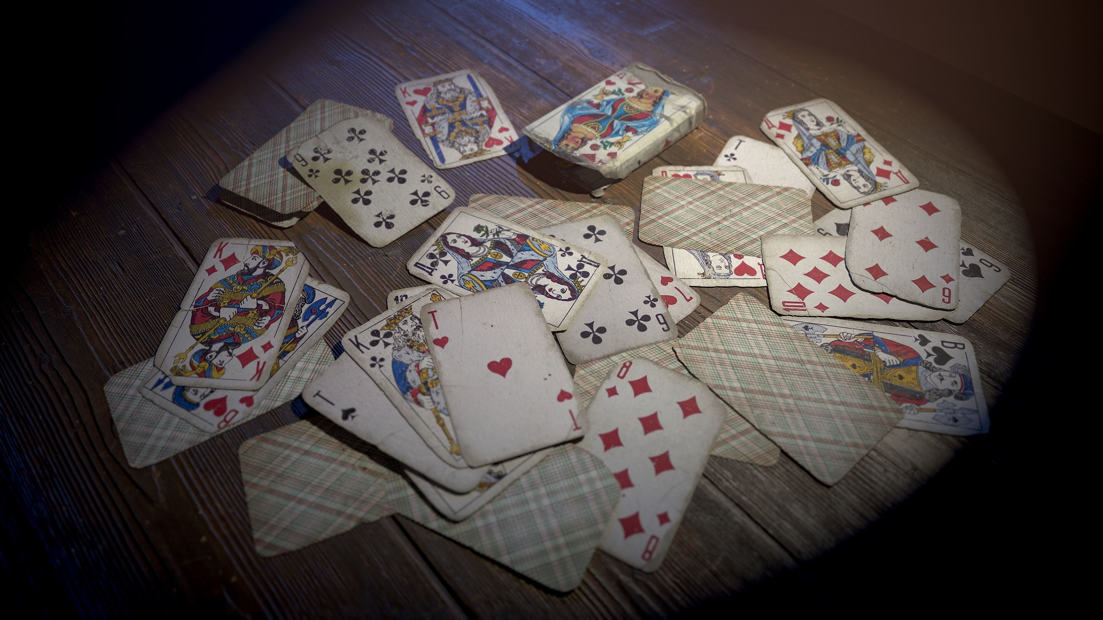 Old Playing Cards Low-poly 3D model_3