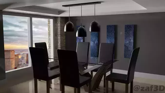 Dining table and chairs