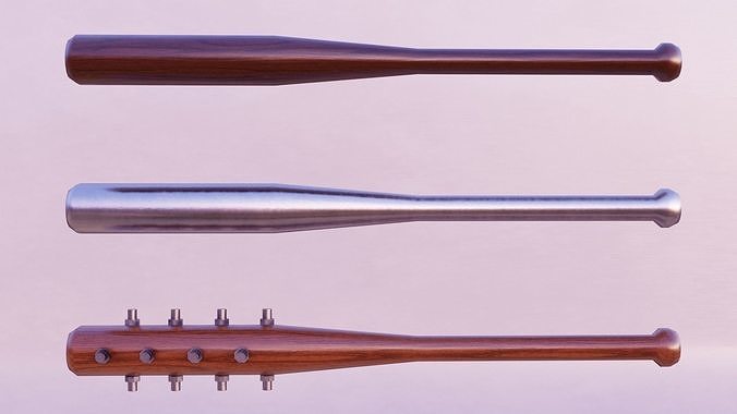 Baseball Bats Low-poly 3D model