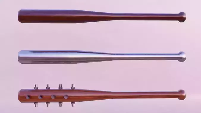 Baseball Bats Low-poly 3D model