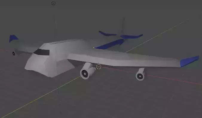 low poly airplane model plane