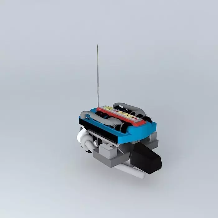 Car engine NEG V12 Free 3D model_0