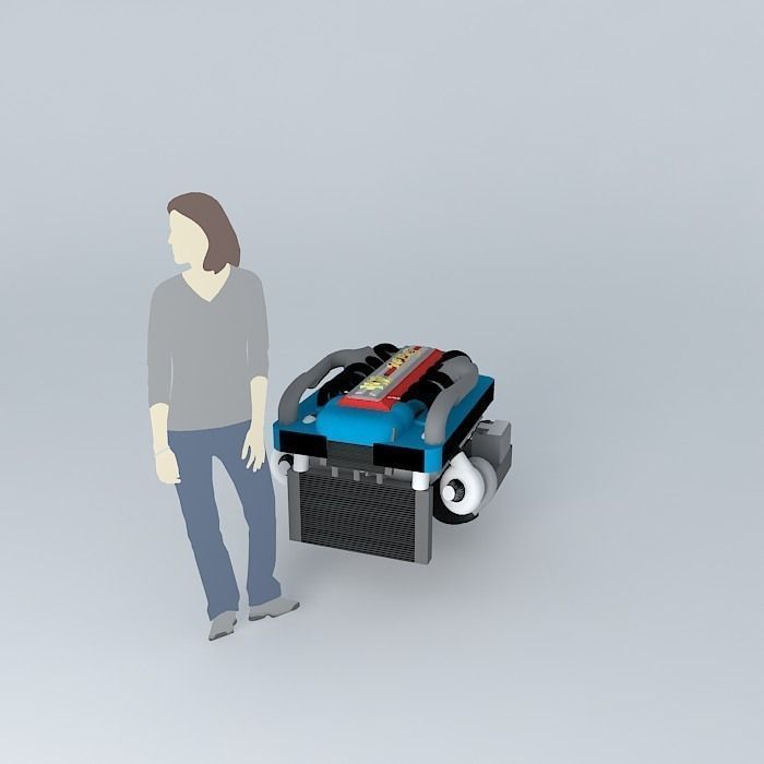 Car engine NEG V12 Free 3D model_1