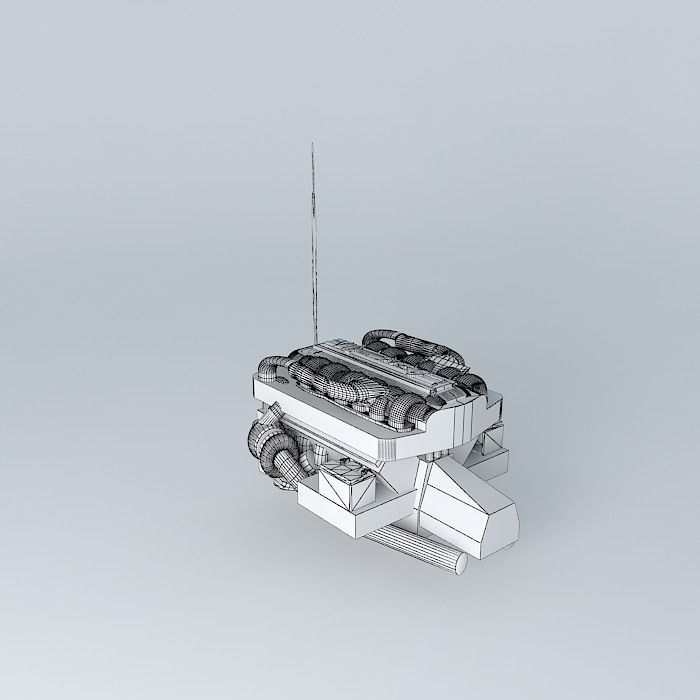 Car engine NEG V12 Free 3D model_3