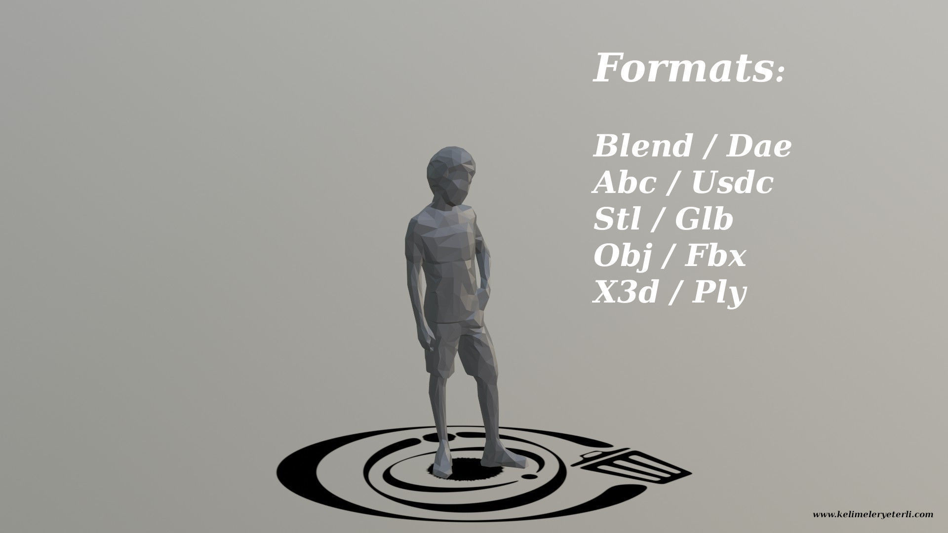 Human 003 LP R Low-poly 3D model_2