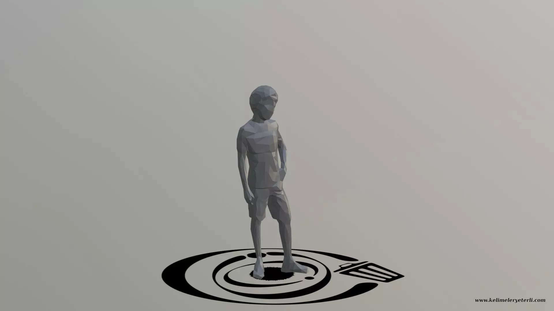 Human 003 LP R Low-poly 3D model_0