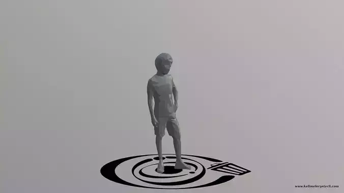 Human 003 LP R Low-poly 3D model