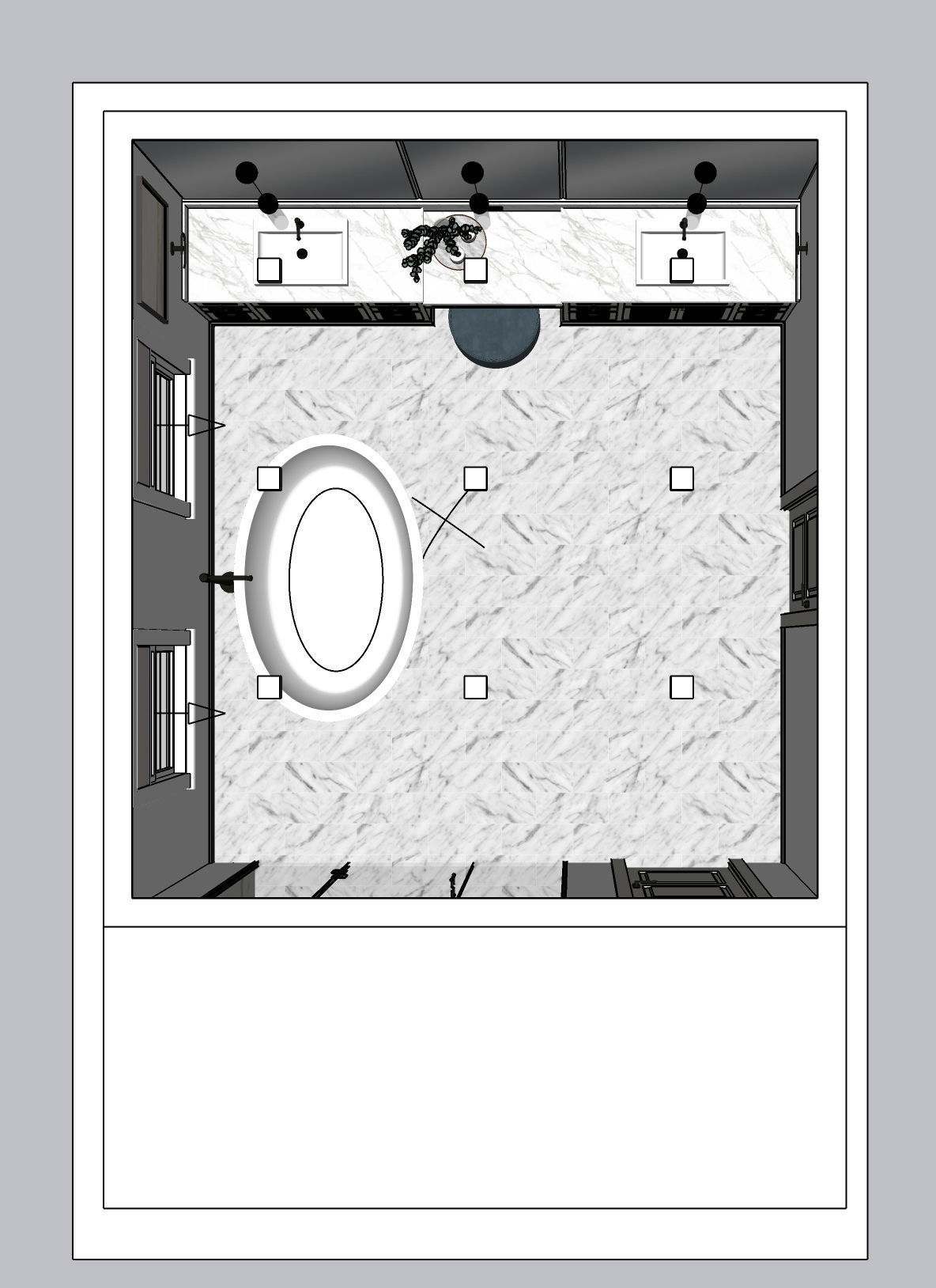 Bathroom floor plan 3D model_3