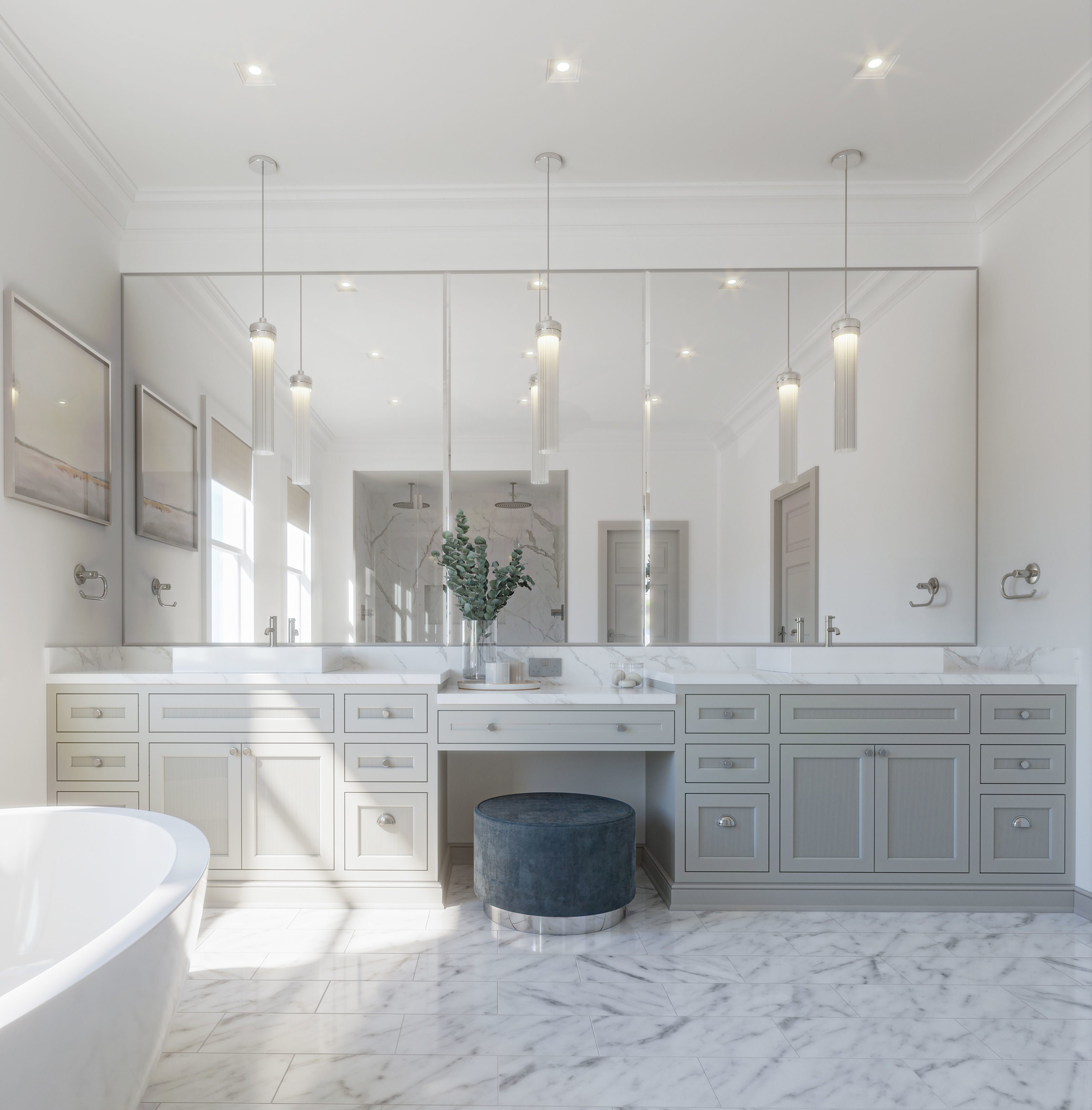 Bathroom floor plan 3D model_1