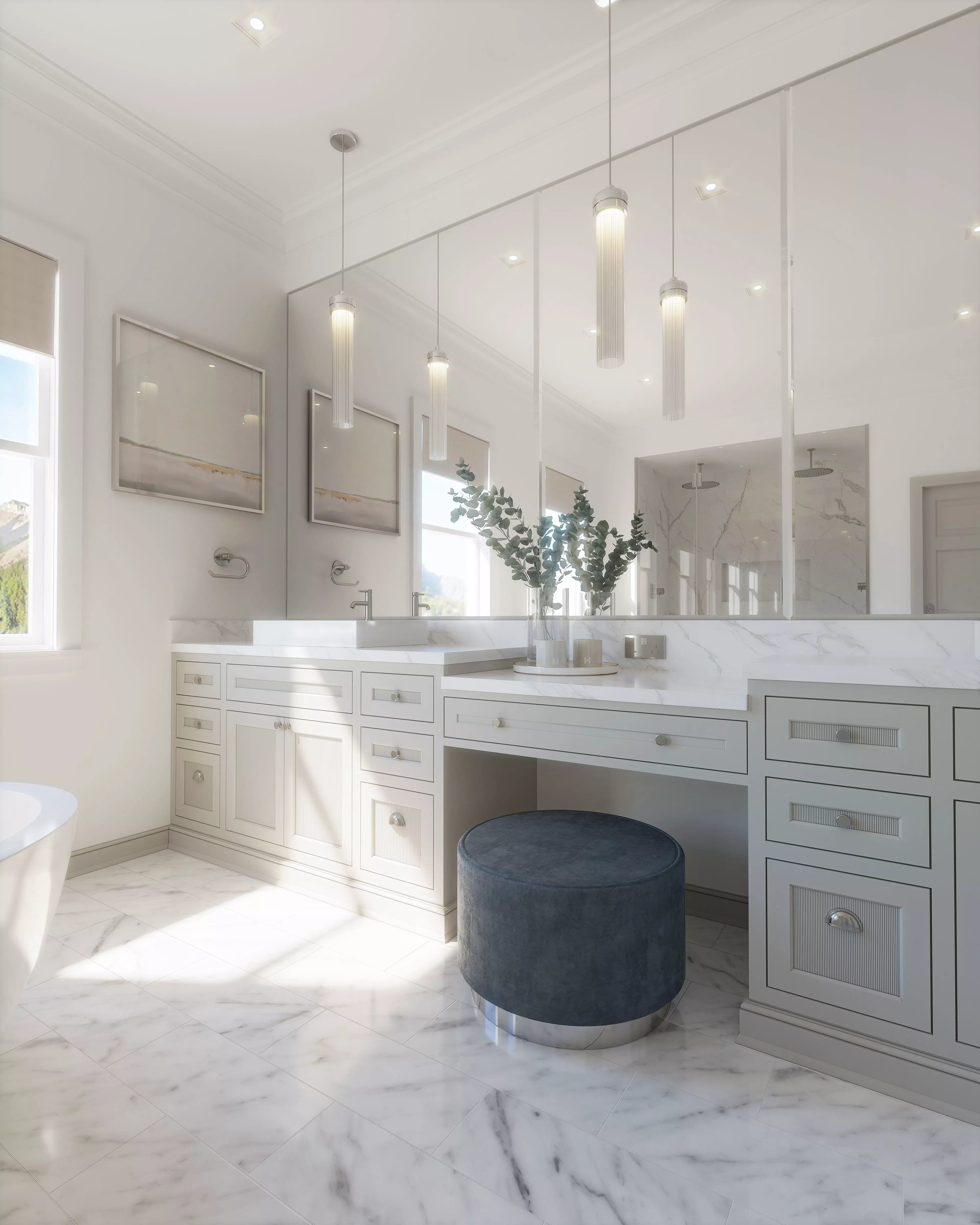 Bathroom floor plan 3D model_0