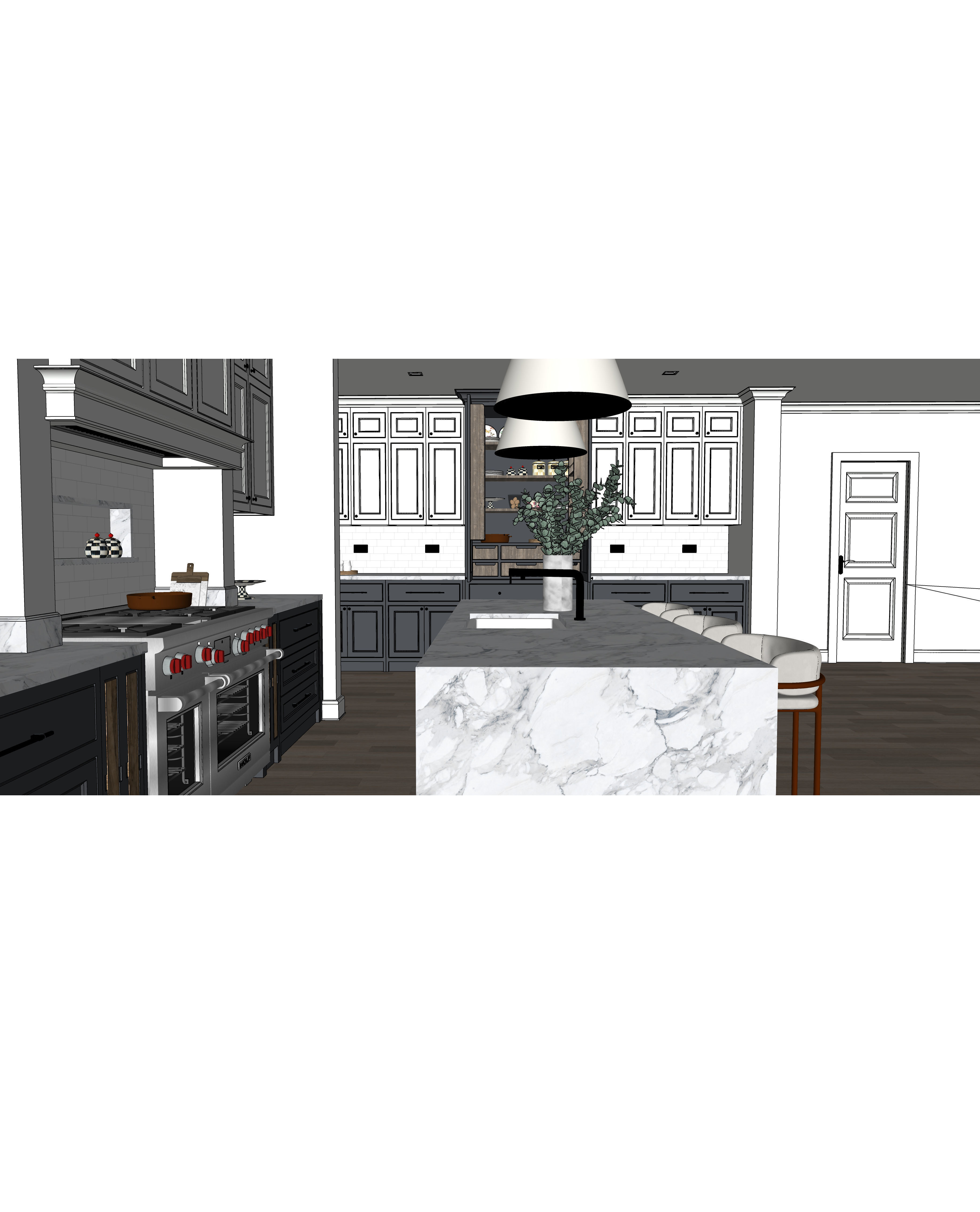 Kitchen design 3D model_1