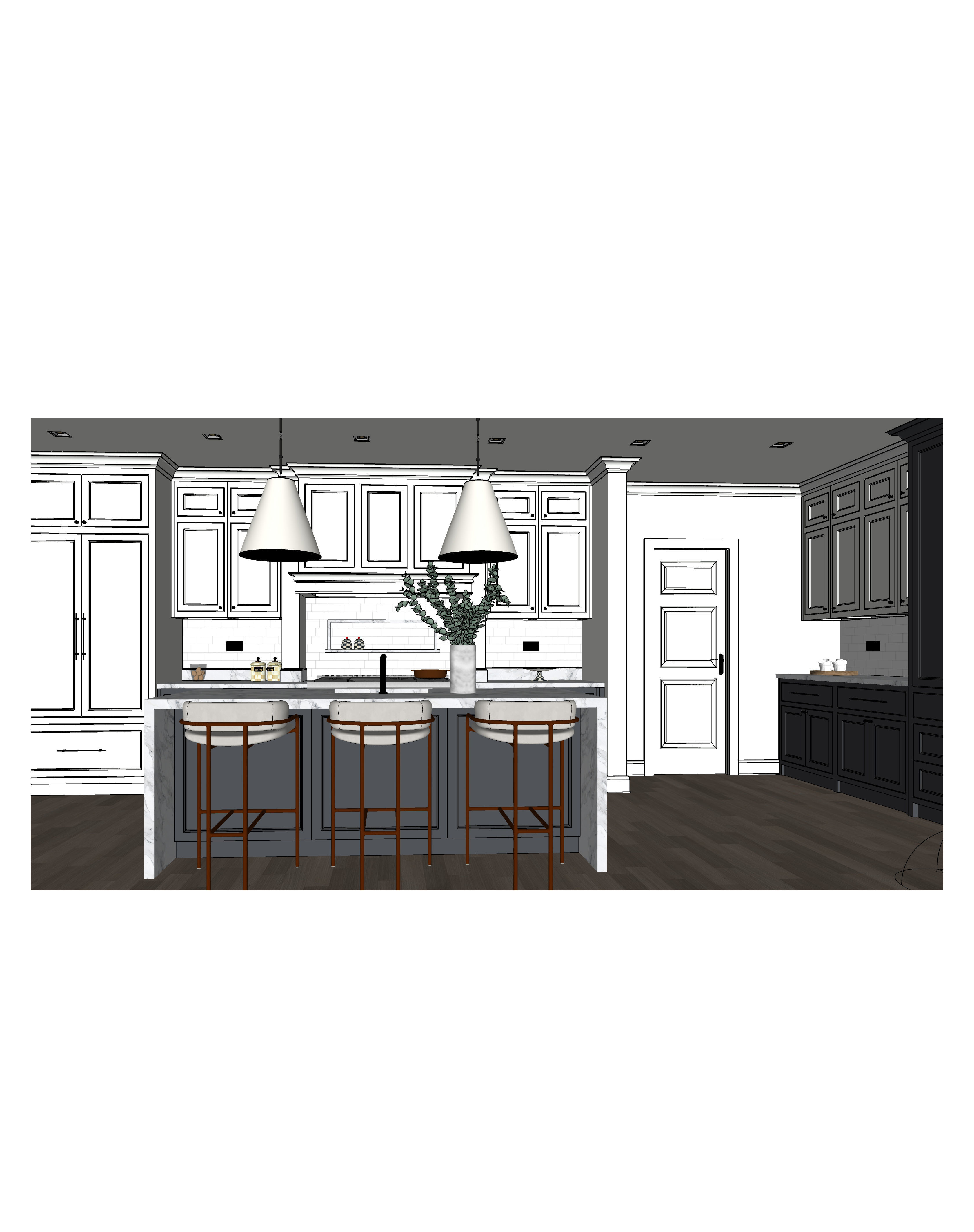 Kitchen design 3D model_2