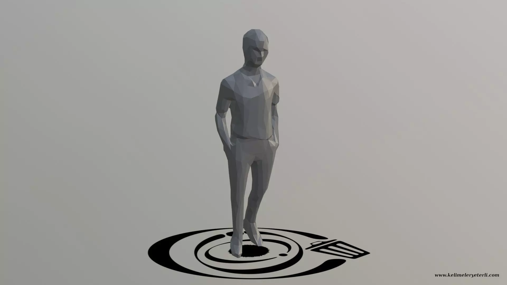 Human 004 LP R Low-poly 3D model_0