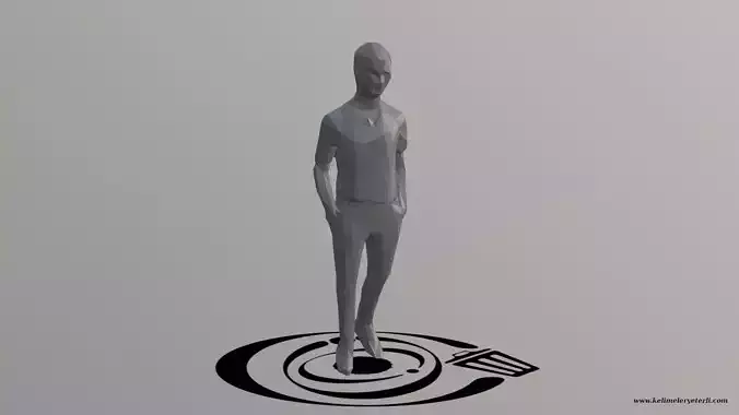 Human 004 LP R Low-poly 3D model