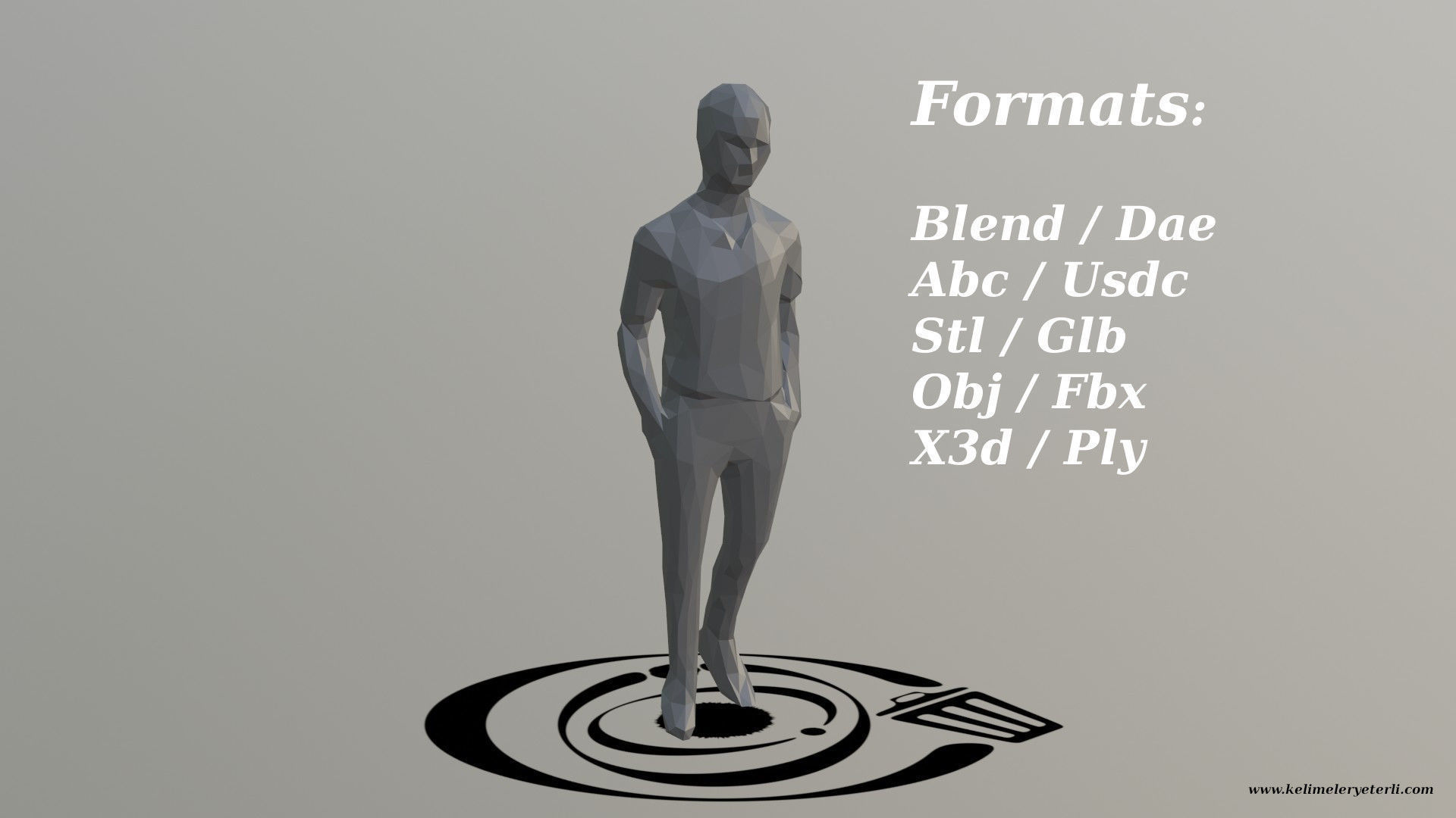 Human 004 LP R Low-poly 3D model_2
