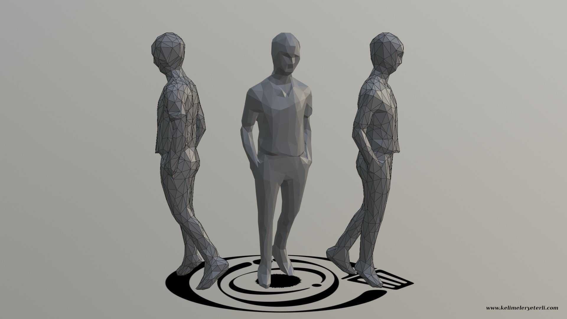 Human 004 LP R Low-poly 3D model_1