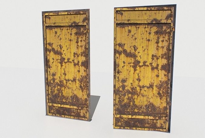 Rusty Metal Door 3 Low-poly 3D model