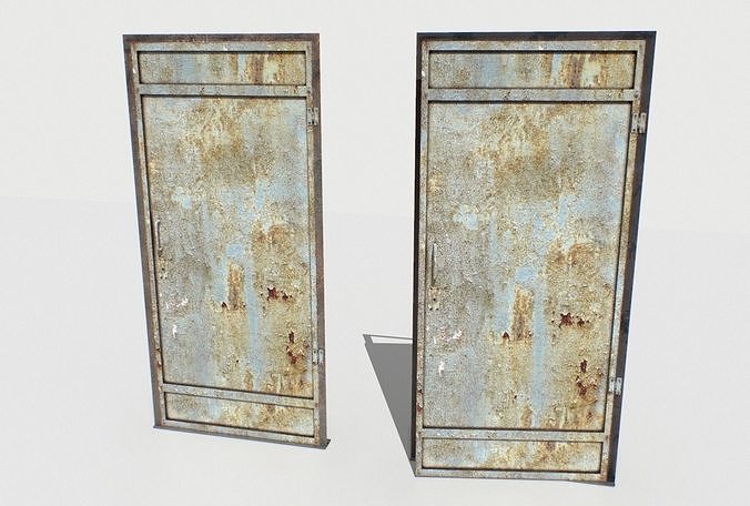 Rusty Metal Door 4 Low-poly 3D model