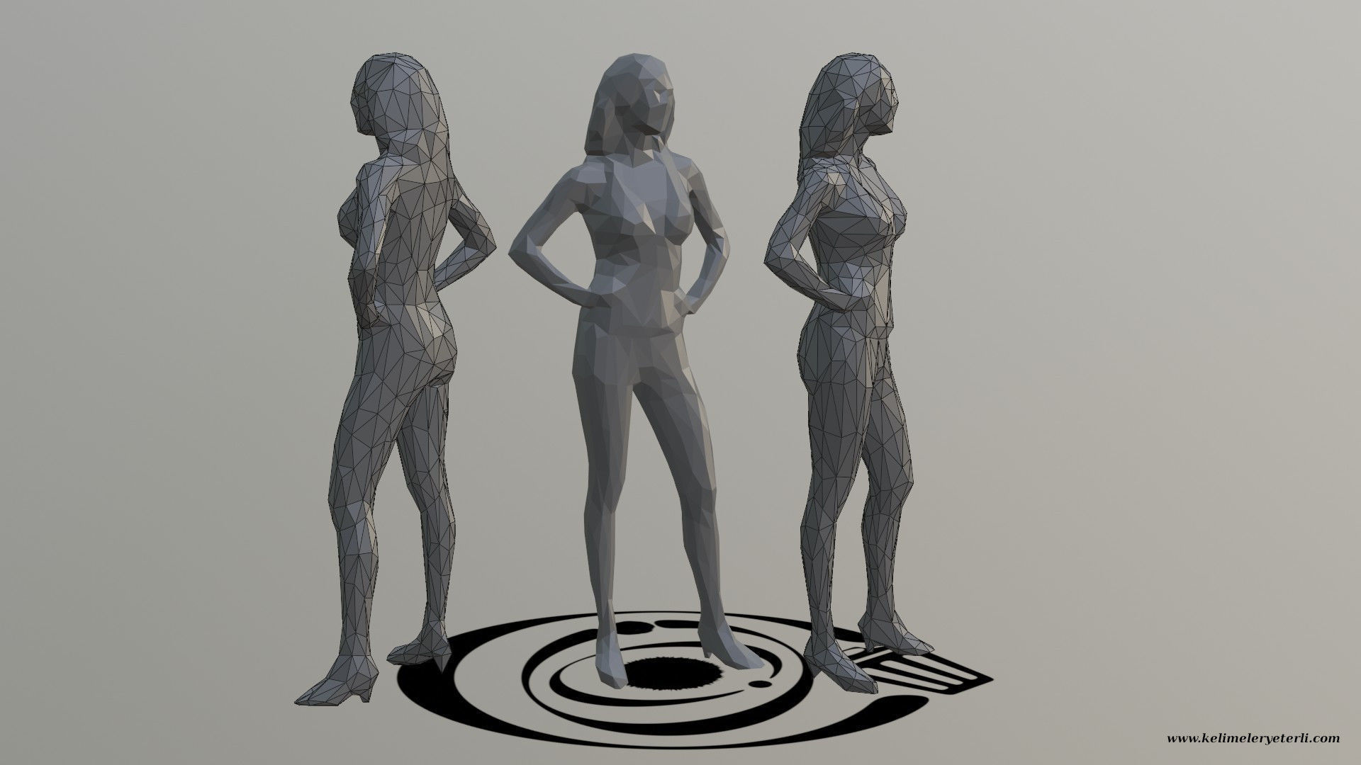 Human 005 LP R Low-poly 3D model_1