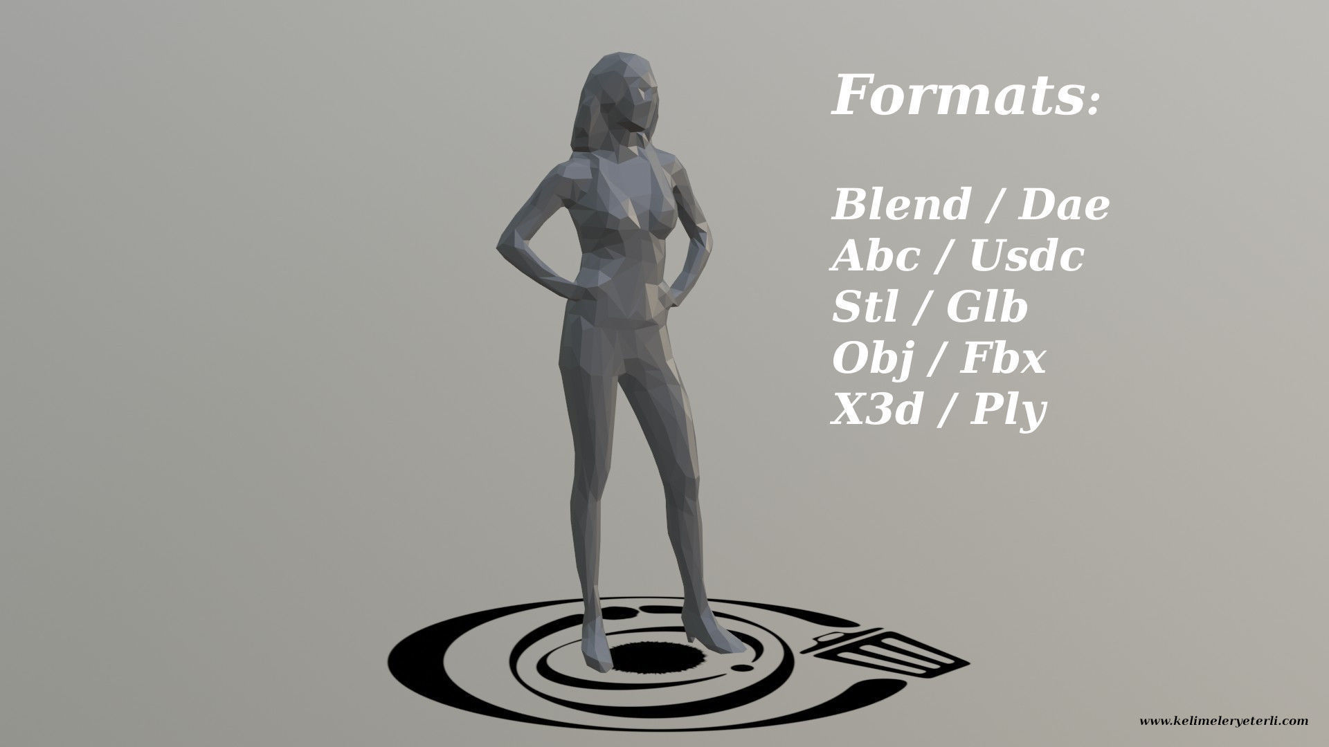 Human 005 LP R Low-poly 3D model_2