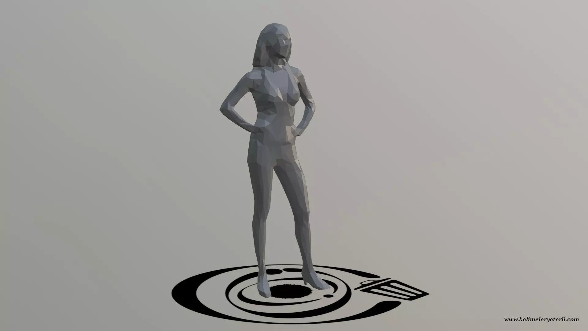 Human 005 LP R Low-poly 3D model_0