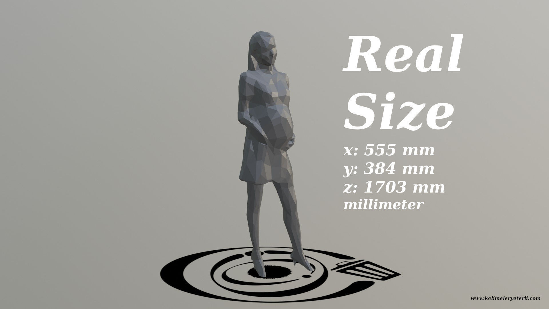 Human 006 LP R Low-poly 3D model_3