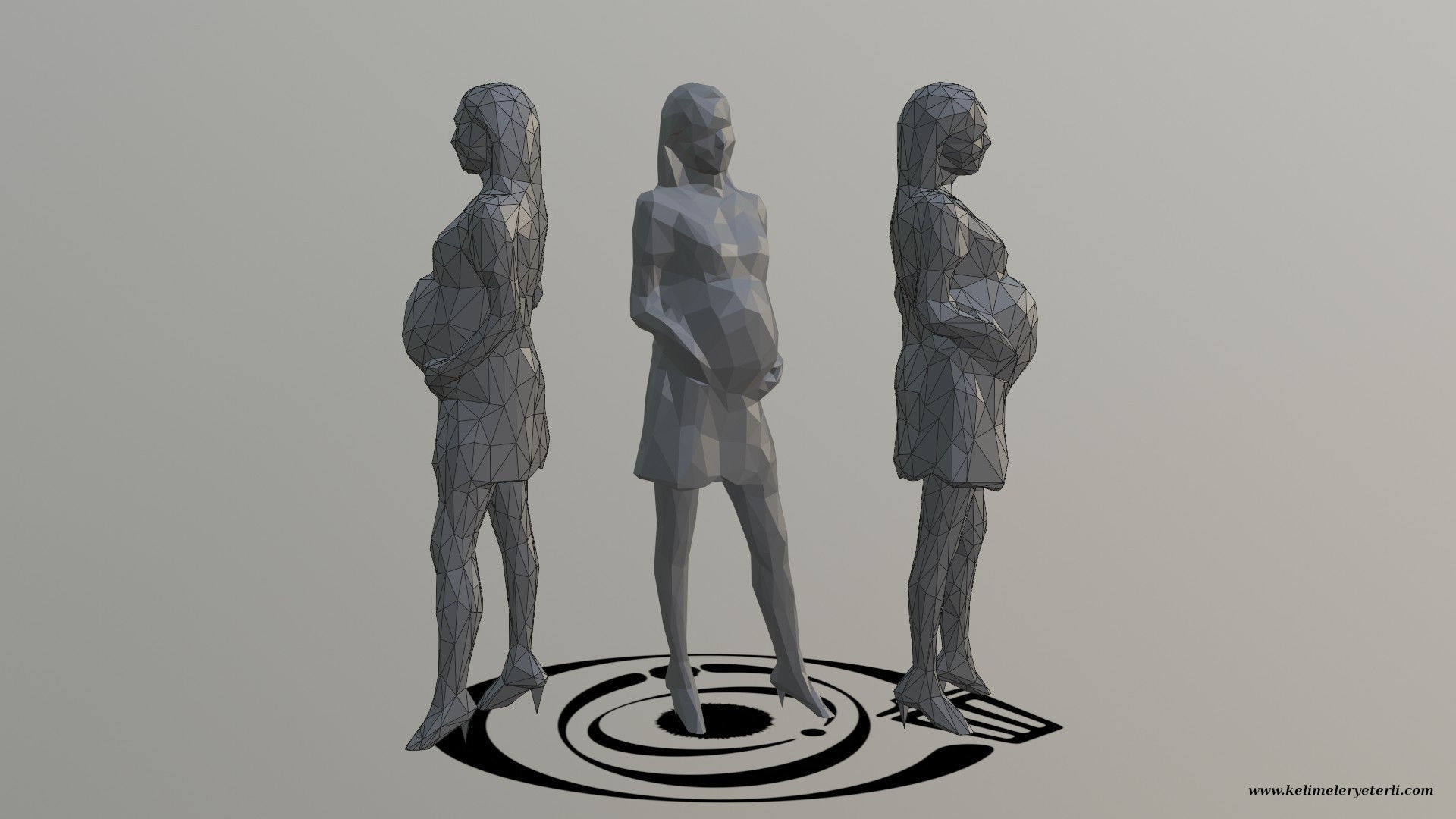 Human 006 LP R Low-poly 3D model_1
