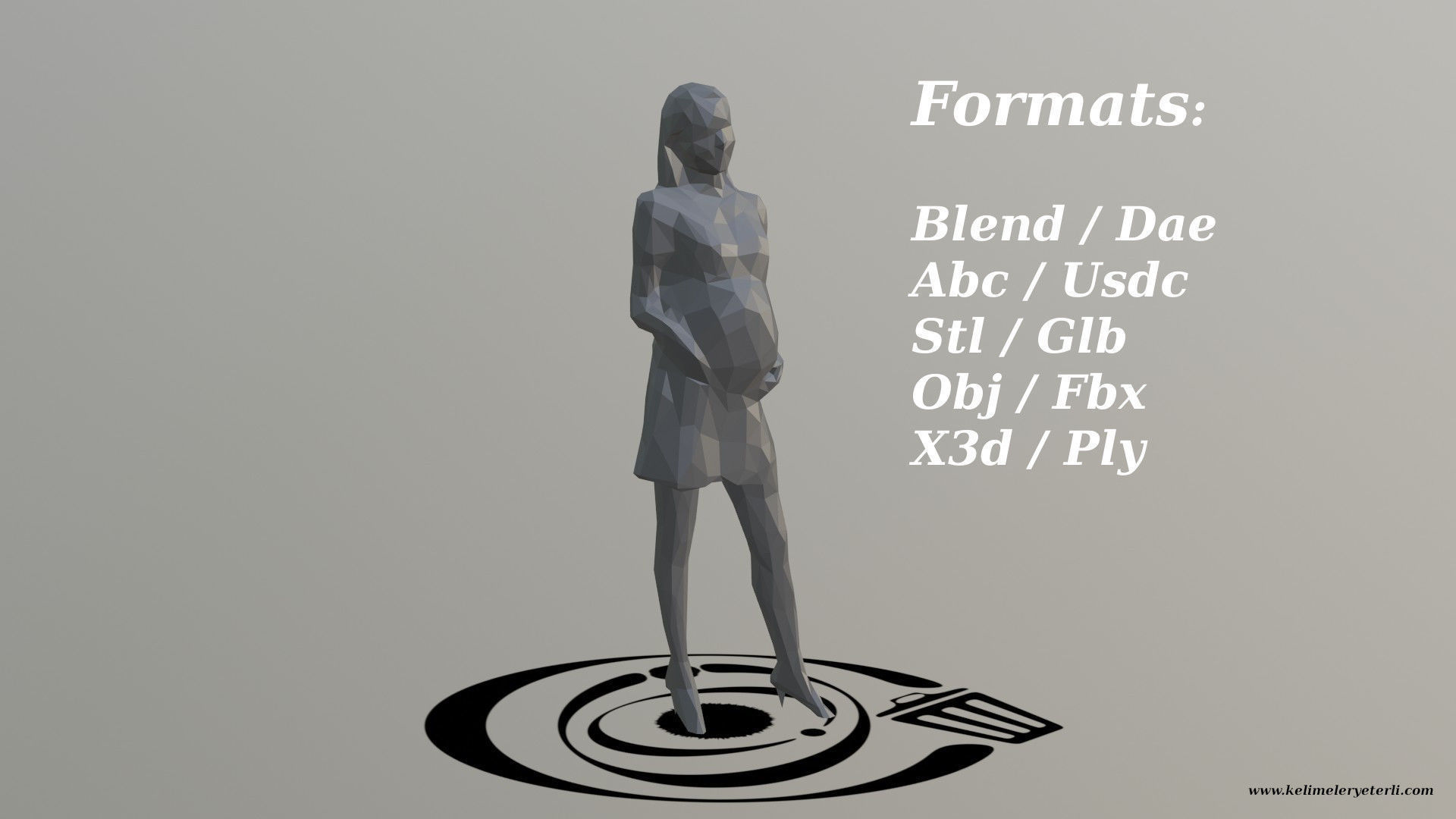 Human 006 LP R Low-poly 3D model_2