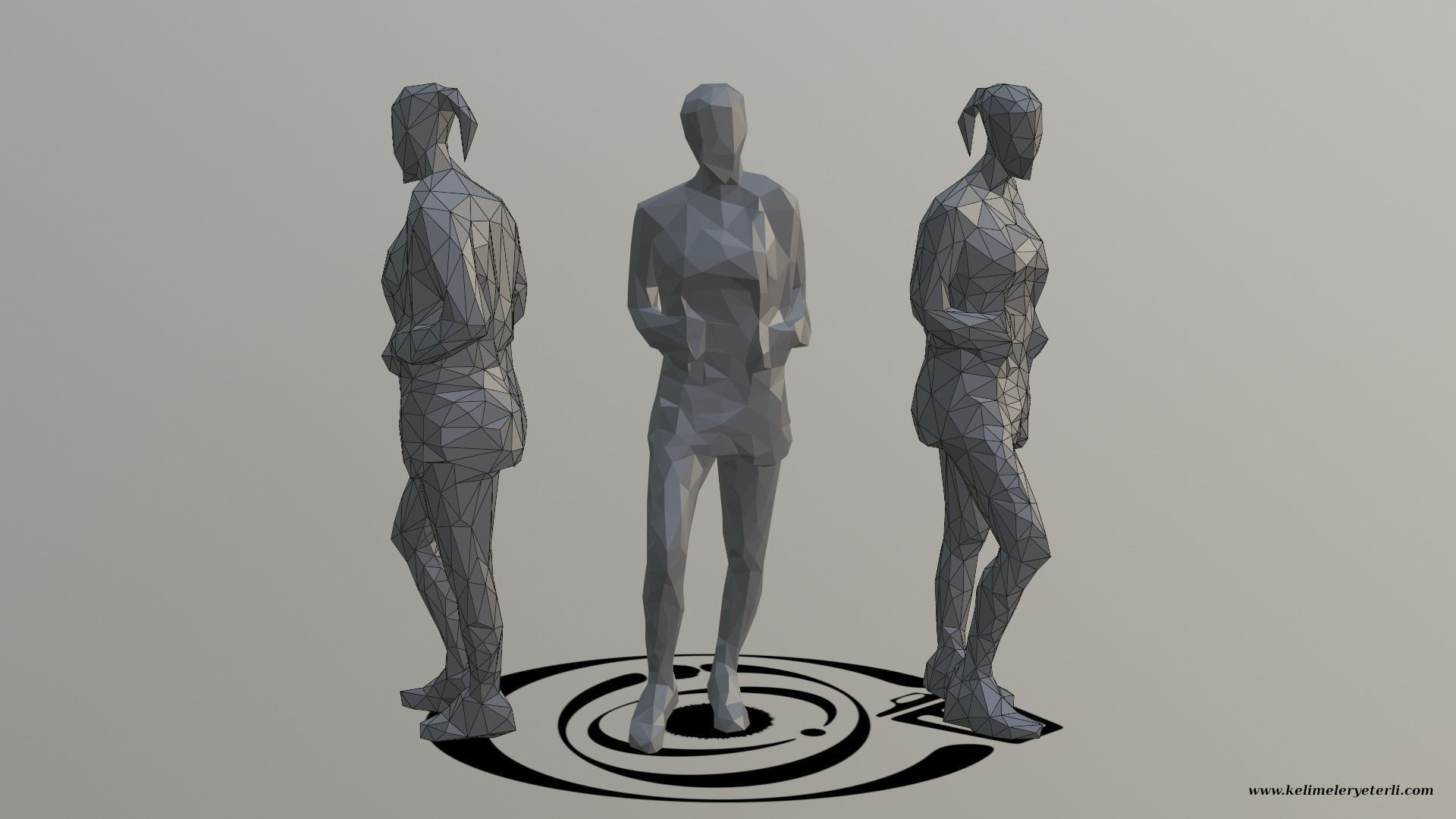 Human 007 LP R Low-poly 3D model_1