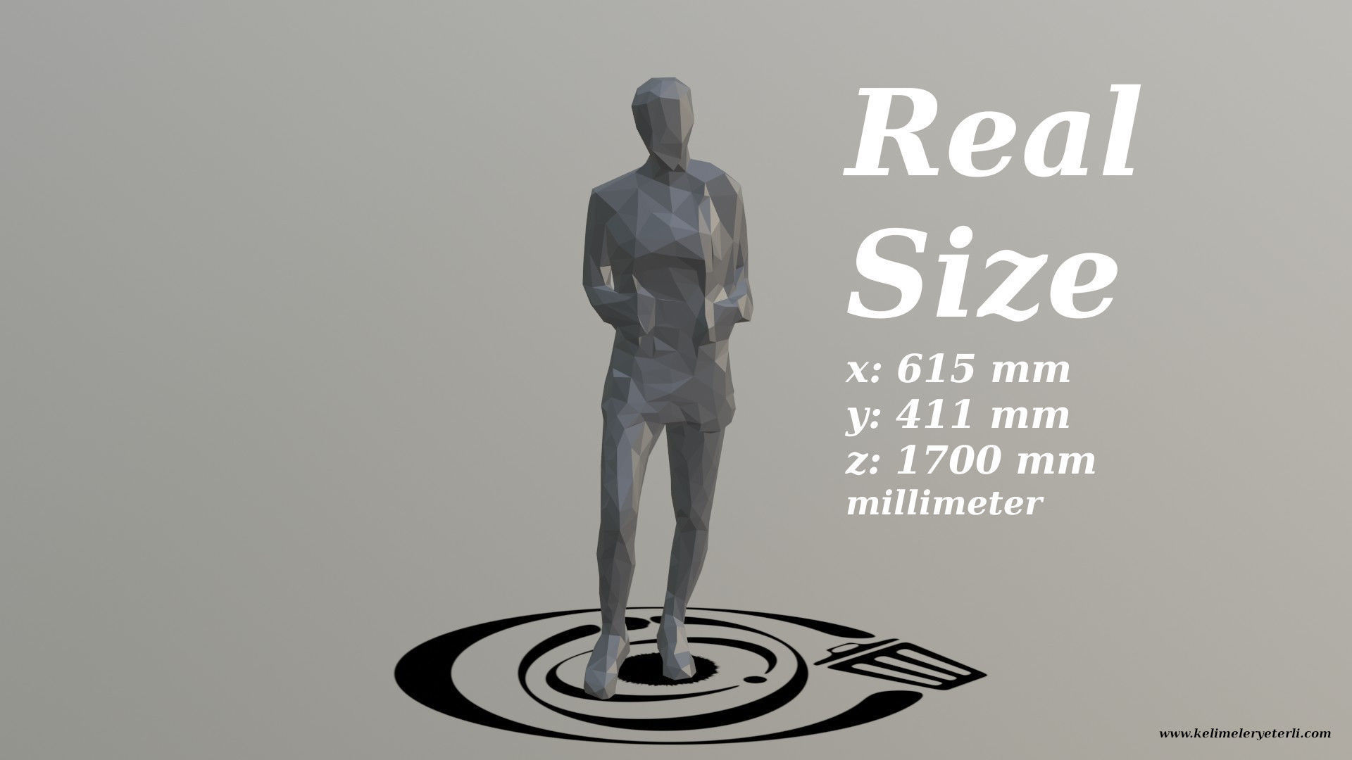 Human 007 LP R Low-poly 3D model_3