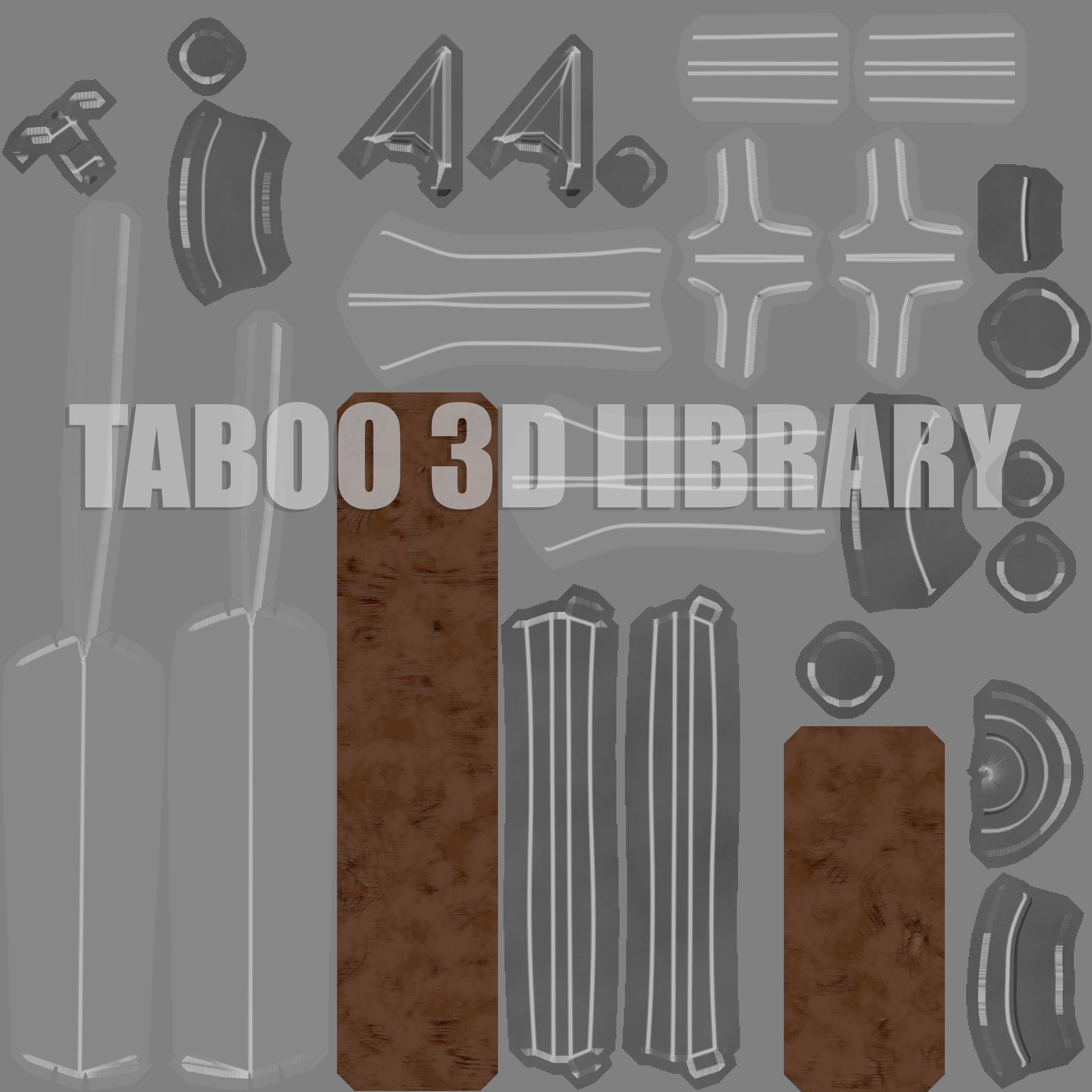 Hackad - Fantasy Axe Low-poly 3D model_18