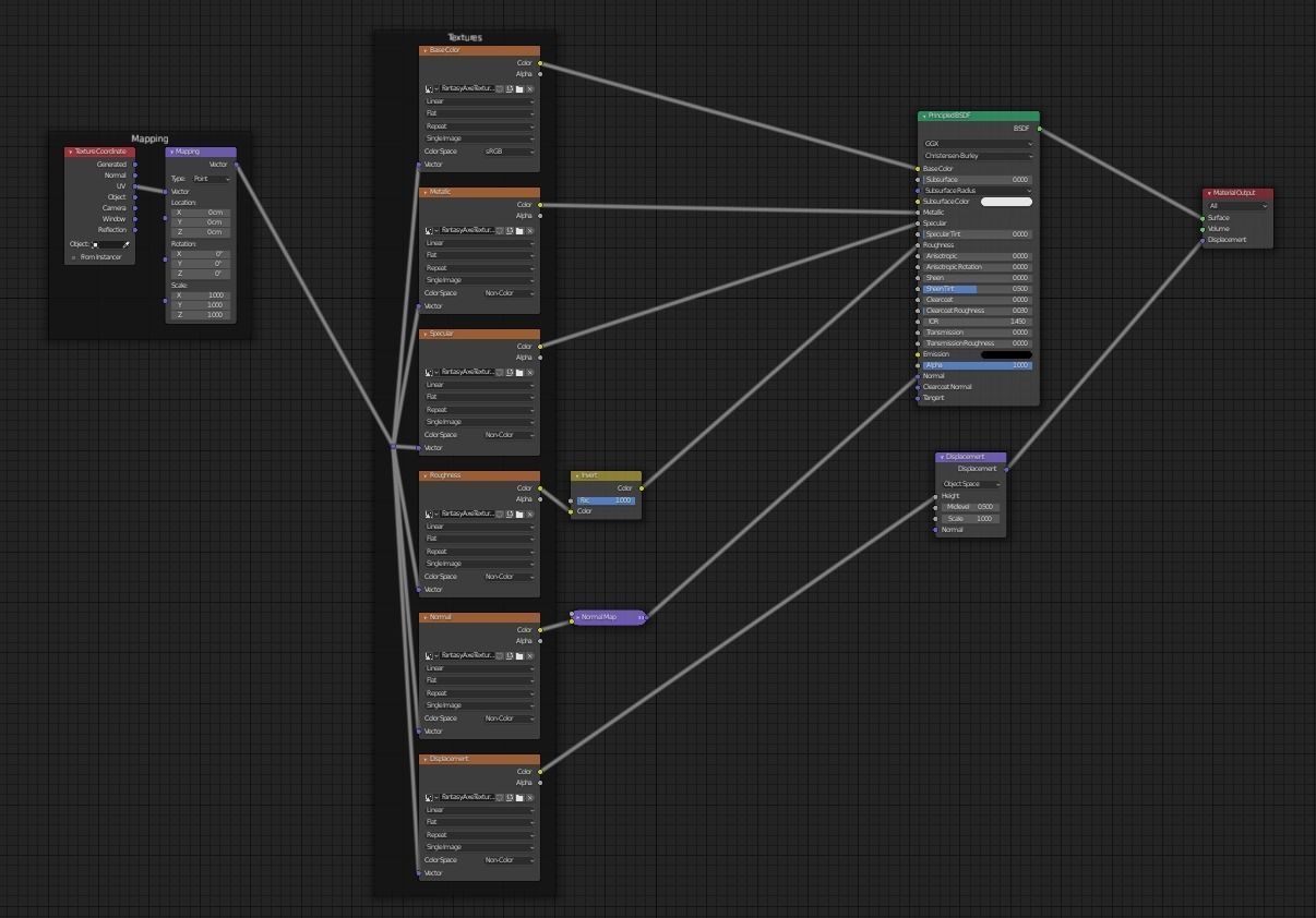 Hackad - Fantasy Axe Low-poly 3D model_14