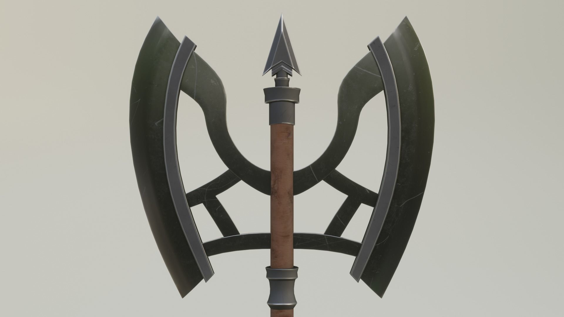 Hackad - Fantasy Axe Low-poly 3D model_3