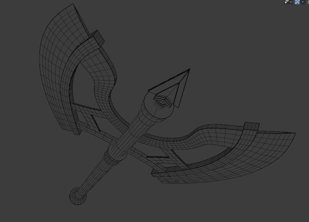Hackad - Fantasy Axe Low-poly 3D model_13
