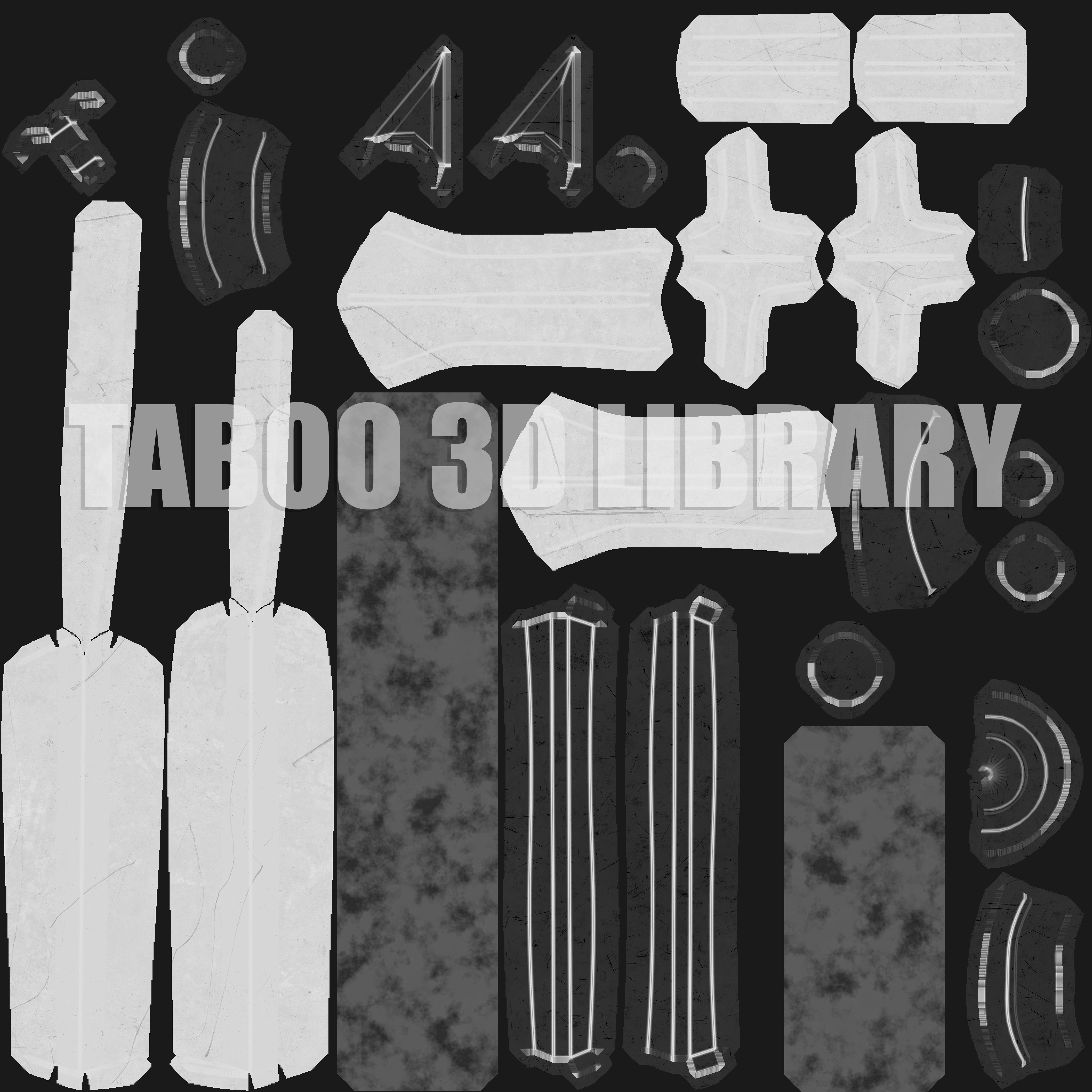 Hackad - Fantasy Axe Low-poly 3D model_19