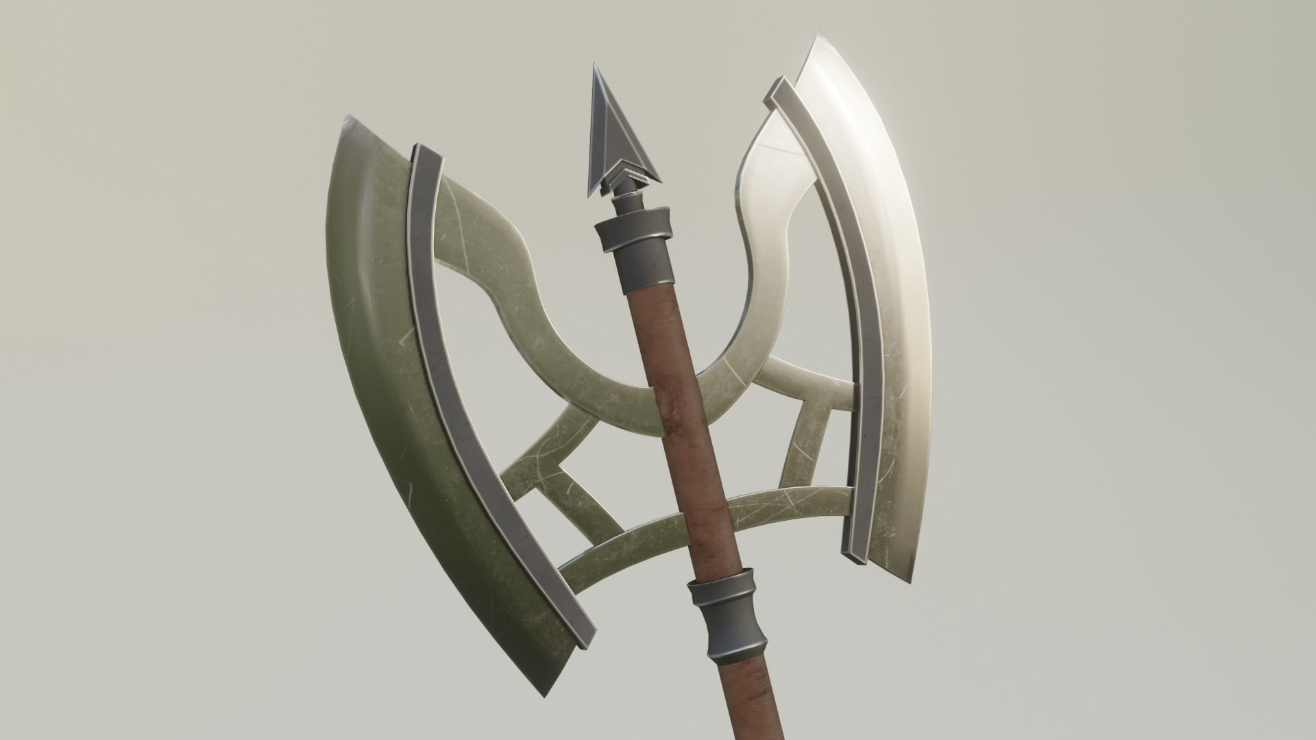 Hackad - Fantasy Axe Low-poly 3D model_4