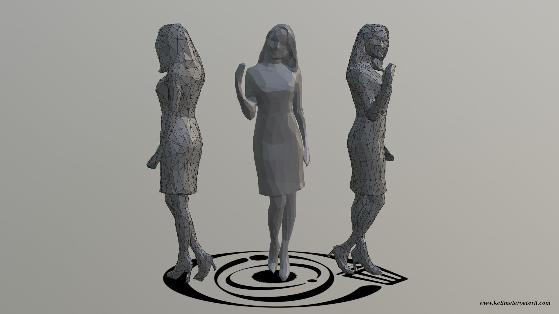 Human 008 LP R Low-poly 3D model_1