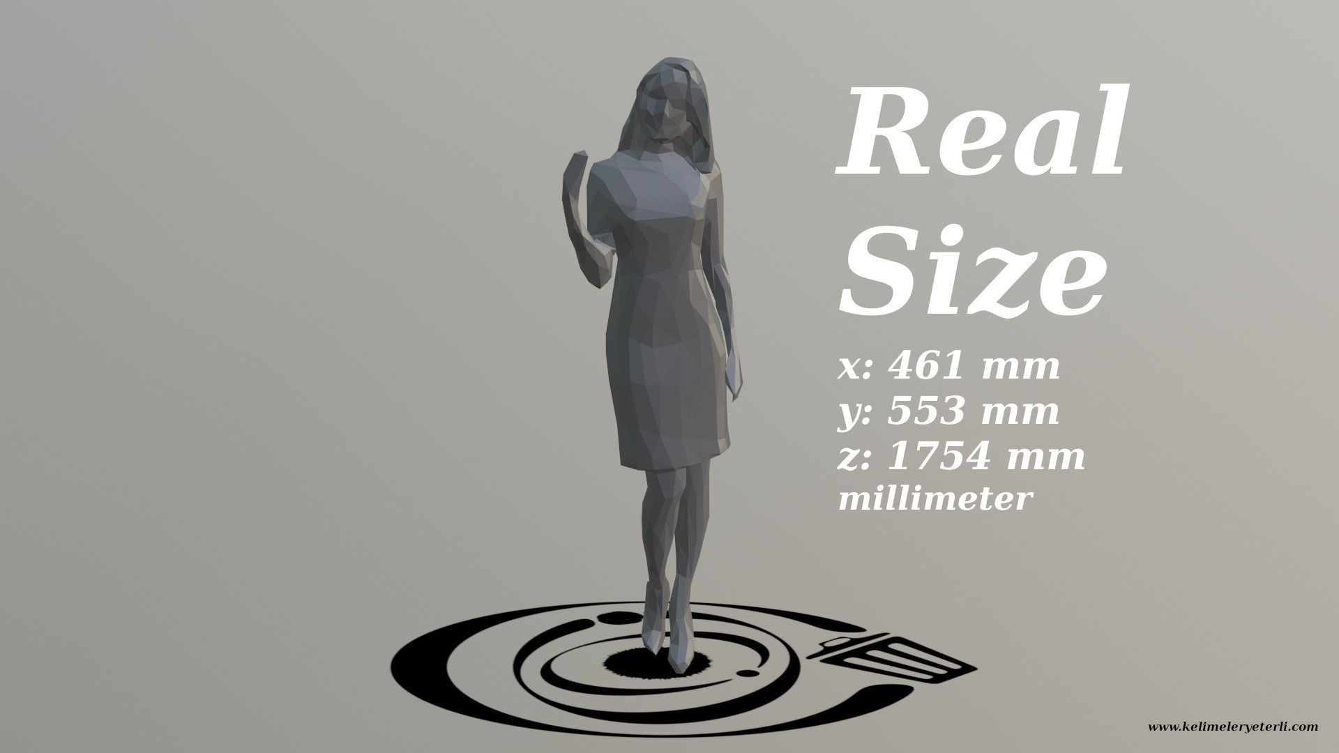 Human 008 LP R Low-poly 3D model_3